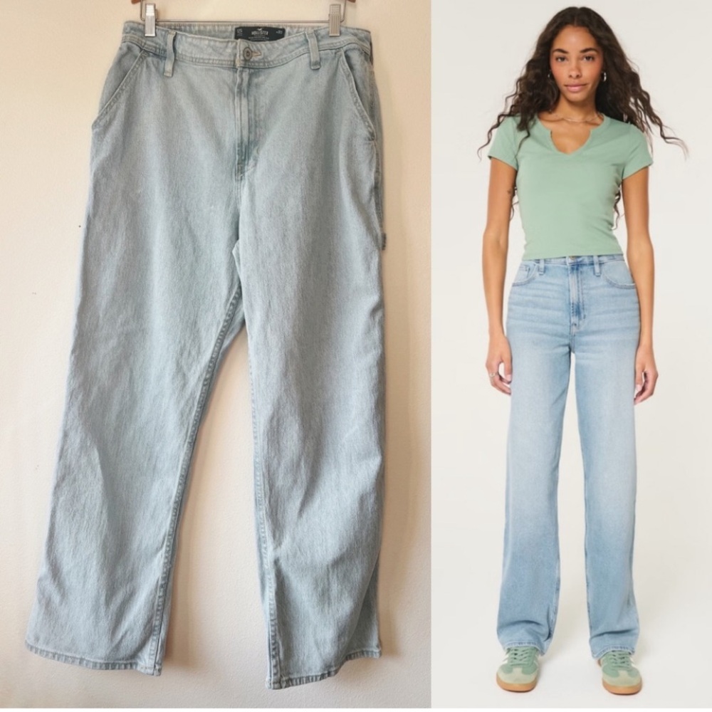 Hollister Women’s ultra High Rise‎ dad jeans light rise size 12S